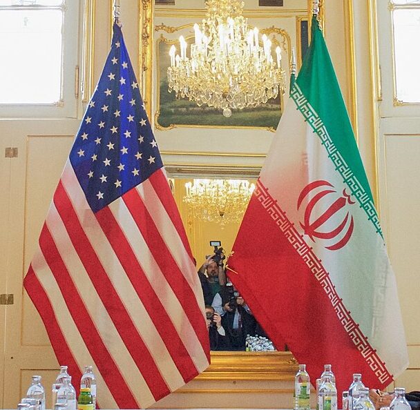 US and Iranian flags