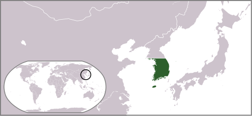 https://commons.wikimedia.org/wiki/File:Locator_map_of_United_States_Government_of_Korea.svg Cam0mac, CC0, via Wikimedia Commons
