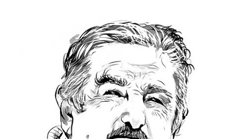 Drawing of Pepe Mujica's face
